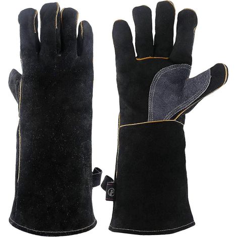Stitched Heat-Resistant Oven Gloves, 34cm (1/4)