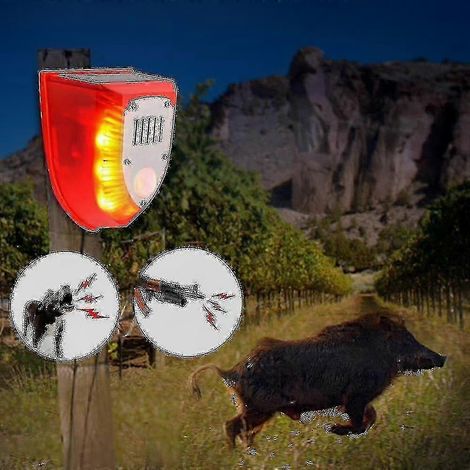 Tierabwehrsystem zum Schutz im Freien vor Wildtieren und Diebstahl – Einbruchschutzvorrichtung (1/4)