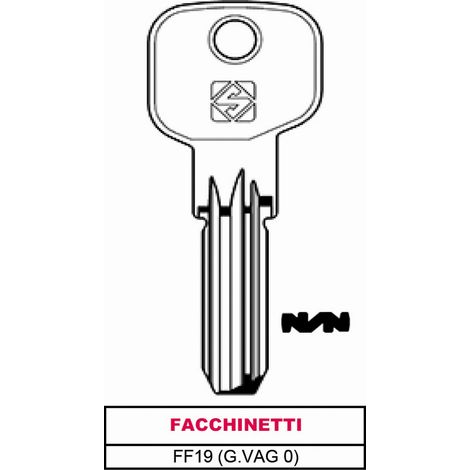 5PZ CHIAVE PUNZONATA OTTONE FF19 - OLC