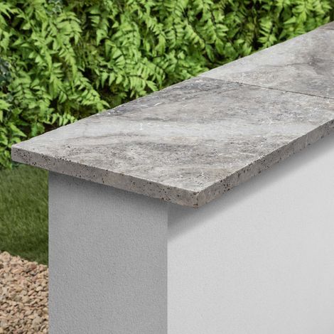 Couvertine Travertin Gris Silver 61x40x3 cm (à l'unité) - RO'MA NATURE
