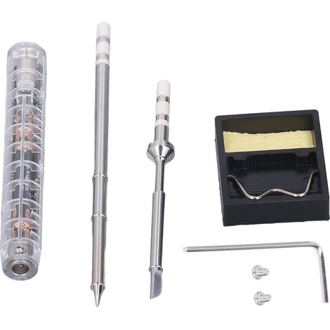 Kit fer à souder électrique intelligent, température constante, affichage numérique, format poche, avec pointe T12 TS, DC12V‑25V (1/5)