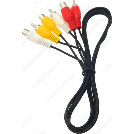 Câble audio de voiture de 1 mètre, câble vidéo, rallonge RCA mâle 3-3 vers 3-3, câble audio 3-3 (1/4)