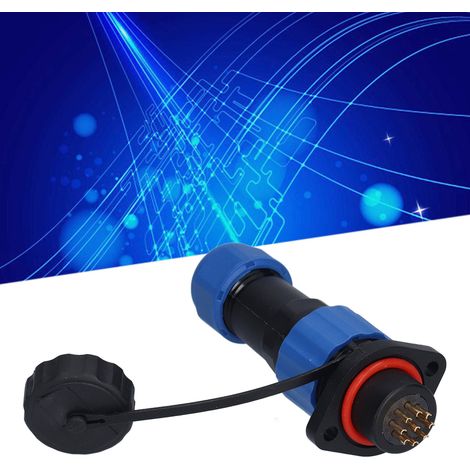 Connecteur étanche IP68 aviation mâle/femelle, 9 broches, 250V 5A, joint à brides SP16 (1/5)