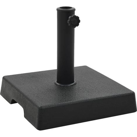 Base de sombrilla cuadrada de poliresina negra 8 kg vidaXL