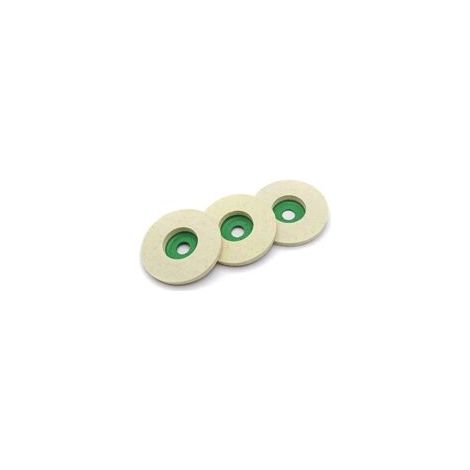 Disco lucidante in feltro di lana per smerigliatrice angolare, utensile rotante, utensile di rettifica (3 pezzi 125 mm) - Crezuo