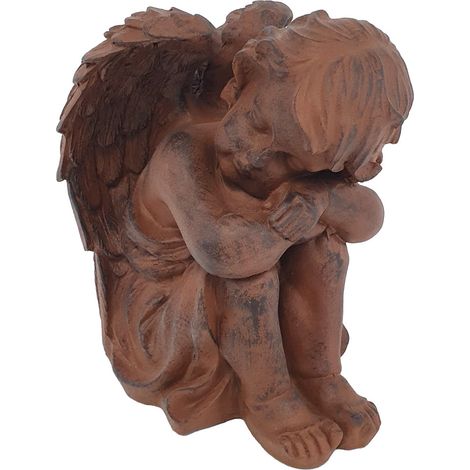 Dekofigur Engel Rostoptik 35 x 23 x 31 cm Dekofigur