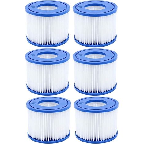Filtre Lay-Z-Spa (VI), compatible avec tous les modèles de spas Lay-Z-Spa, lot de 6-AquaForge (1/5)