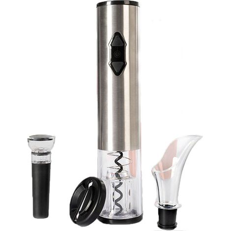 Cavatappi elettrico tira bijou apri bottiglie di vino beccuccio per antigoccia tappo sottovuoto accessorio taglia capsula set 4 (1/5)