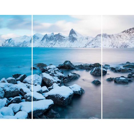 Triptyque sur toile sérénité 125x97 cm - Impression sur Toile Murale Décorative - Image imprimée en HD sur Toile - Toile sur Châssis en Bois FSC - Fabriqué en France (1/5)