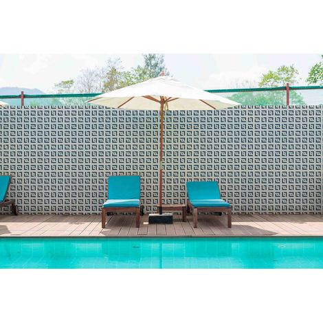 Mosaïque 2.5x2.5cm motif géométrique Palm Springs Palm (4 couleurs) Brillant - Boîte de 2 m2