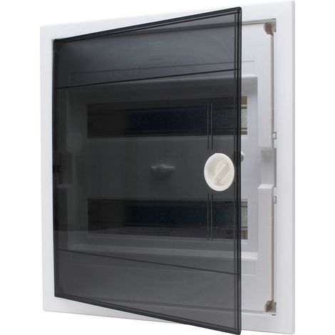 Kopp 346002005 - Scatola di distribuzione a incasso con porta in plastica, 2 file, per 24 poli, 1 pezzo, grigio/nero (1/2)