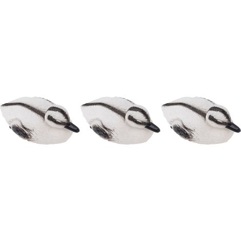 3 pièces canard jaune flottant réaliste en plastique canard poisson étang ornement pour jardin piscine pêche eau décoration C Style 12x6.5 cm (1/5)