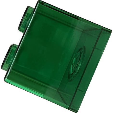 Tirelire rectangulaire transparente pour enfants (garçons et filles), verte, 8,9 x 8,9 x 9,2 cm / 3,5 x 3,5 x 3,6 pouces (1/5)