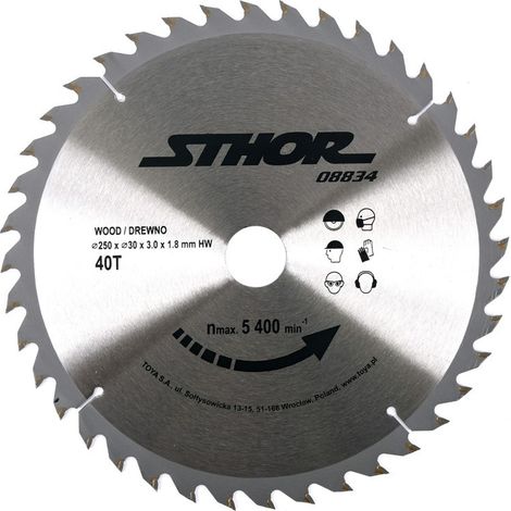 Scie circulaire carbure 250x40x30 08834 STHOR (1/3)