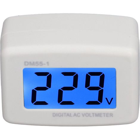 Voltmètre Numérique DM55‑1 pour Maison, Mesure Tension 80‑300V, Affichage LCD Lisible, Prise US (1/5)