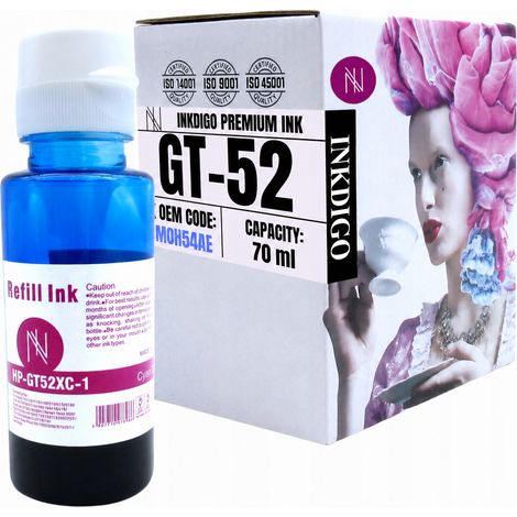 Inkdigo GT52 XL Tinte kompatibel mit HP SmartTank500 DeskJet GT5810 GT5820 TÜV-zertifiziert (1/5)