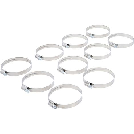 BGS Abrazaderas de manguera inoxidables 60 x 80 mm 10 pzs. - 8095-60x80