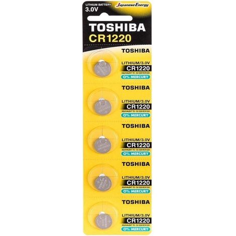 Pack of 5 batteries ofbutton toshiba cr1220/ 3v