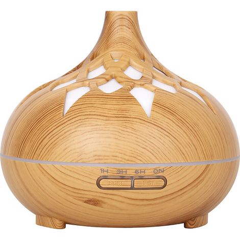 Top Diffuseur d’huiles essentielles, Humidificateur d’air, Veilleuse - 7 LED Arrêt Automatique Brume fraiche d’arome – décoration maison/salon - 500ML- Désodorisant- Diffuseur parfum- silencieux Guazh (1/5)
