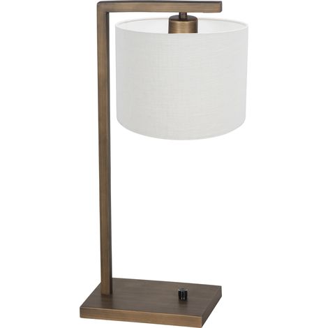 Steinhauer - tischlampe - Stang - bronze weiß - metall textil -