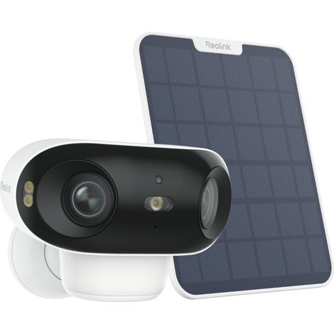 Reolink – Caméra de surveillance 4K WiFi 6 extérieure – Vision nocturne ColorX – Vue panoramique 180° – Détection intelligente – Panneau solaire