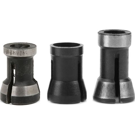 Lot de 3 adaptateurs de mandrin 6/6,35/8 mm pour le travail du bois, le fraisage et la gravure (1/5)