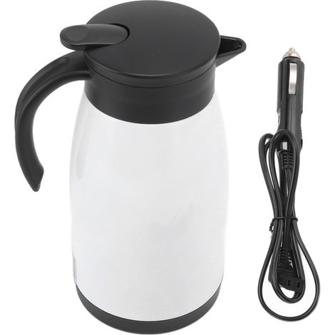 Bouilloire de voyage 680 ml, double poignée ergonomique en acier inoxydable 304, compatible 12 V et 24 V, pour voiture (1/5)