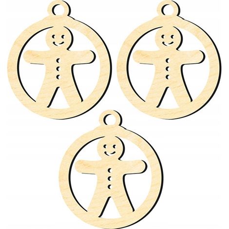 ADORNOS DE MADERA PARA ARBOL DE NAVIDAD Z62 3 uds. (1/3)