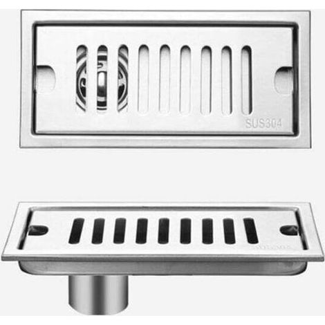 Caniveau Douche - Acier Inoxydable 304 - Pour Salle De Bain Cuisine Sous-Sol Toilettes - 10 cm ou 20 cm (1/4)