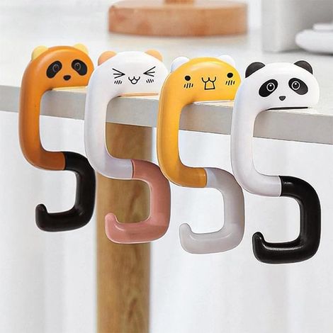 Crochets de bureau, supports de bord de table amovibles, porte-sacs portables et compacts pour sacs à dos, sacs à main et accessoires, assortiment (1/2)