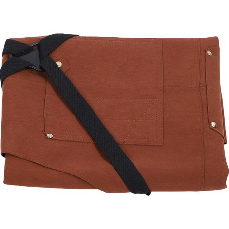 Tablier ignifuge ignifuge double face en flanelle imperméable pour le travail du bois, électricien, soudage, grillage, cuisson, marron. (1/2)