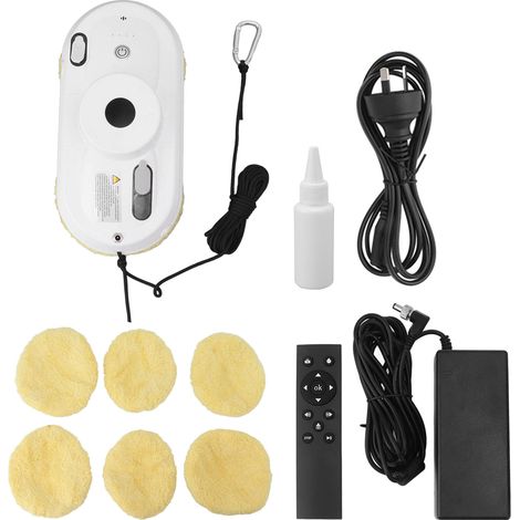 Robot nettoyeur de vitres intelligent, pulvérisation d'eau, télécommande, kit de nettoyage pour vitres, contrôle via application Tuya, prise AU, AC 100-240V (1/5)