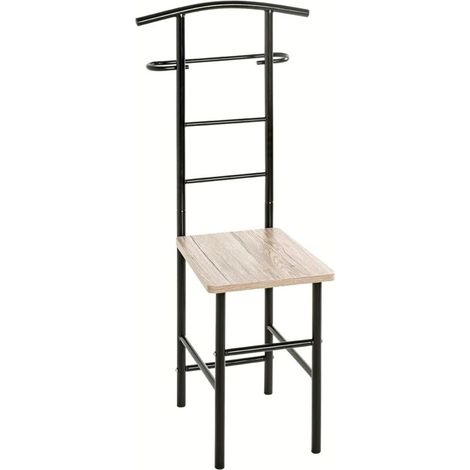 Garderobenständer und Kleiderstange, MDF, Schwarz, T 46 x B 46 x H 109 cm (1/4)