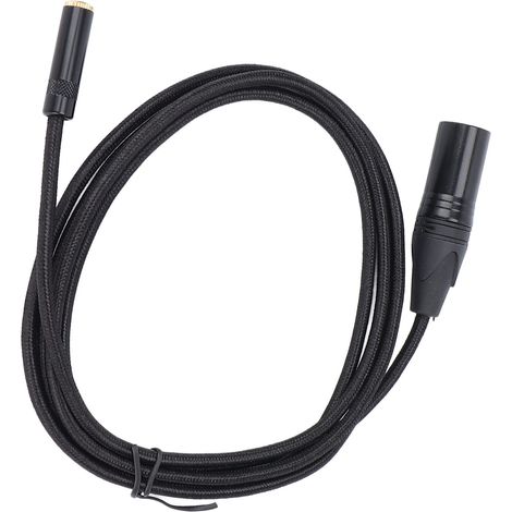 Câble adaptateur XLR mâle 3,5 mm femelle vers 3 broches avec embout plaqué or 24 carats, pour amplificateurs, tables de mixage et tablettes, 2 m / 6,6 pi (1/5)