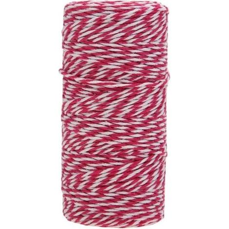 Ficelle 100 mètres-Rouleau 2mm Coton Ficelle Cordon Naturel Beige torsadée Corde Corder Macrame String DIY Tisser la Corde [382] (1/4)