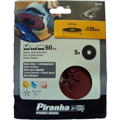 PIRANHA - DISCHI ABRASIVI GRANA 60 5PZ