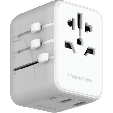 Adaptateur de Voyage Universel Adaptateur Prise Universelle PD 20W avec Adaptateur Universel France vers USA UK Allemagne Australie Chine Japon
