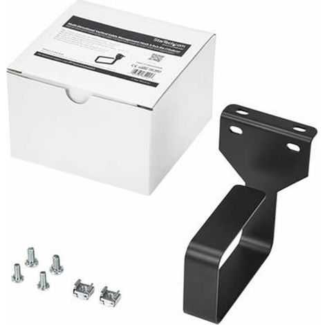Anello a D verticale StarTech.com da 6 x 10 cm per l'organizzazione dei cavi - Gancio metallico per la gestione dei cavi da 1,5U- Organizer per cavi per rack di rete o server a 2 o 4 alloggiamenti (CM (1/5)