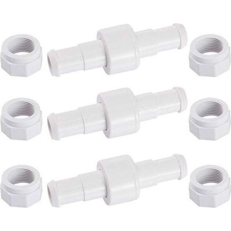 pair Lot de 3 Raccords Rotatifs pour Tuyau Arrosage avec 6 Embouts Compatibles Robot Nettoyeur Piscine (1/4)