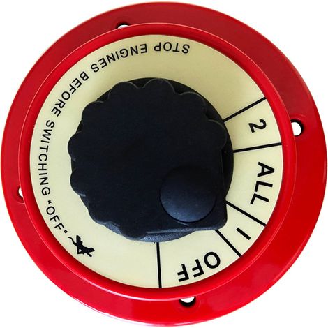 Red panel battery switch, power switch, battery protection rotary switch, marine yacht accessories - red panel switch without key - switch (1/3)