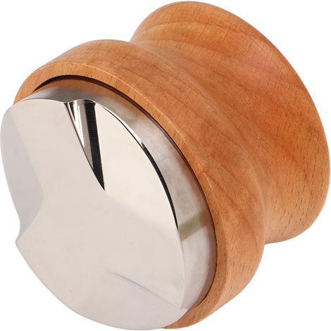 Verstellbarer Kaffeenivellierer mit Buchenholzgriff, manuellem Tamper für gleichmäßige Kaffeeverteilung, Durchmesser 53 mm / 2,1 Zoll. (1/5)