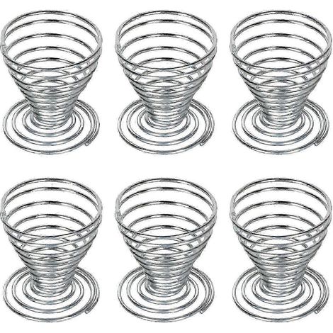 coquetiers à ressort spiralé en fil d'acier brossé (1/5)