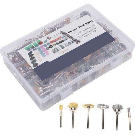 Brosse Metallique en Laiton 138Pcs Accessoires Rotatifs pour Perceuse Polissage, Nettoyage Anti-Rouille Outils de Meulage (1/5)