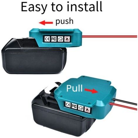 NALOOKAMIC  Adaptateur Batterie 18V avec Connecteur Faisceau Câbles et Fusible pour Véhicules Enfants