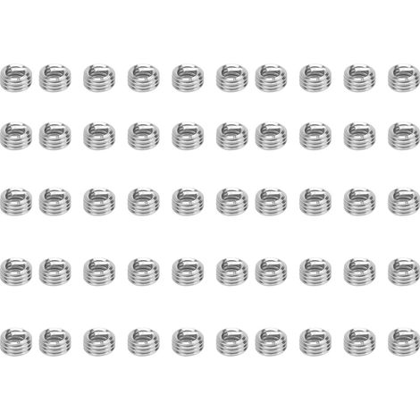 50 inserts filetés (unités US) pour douilles filetées, outil de réparation de filetage 1/4 pouce-201D (1/5)