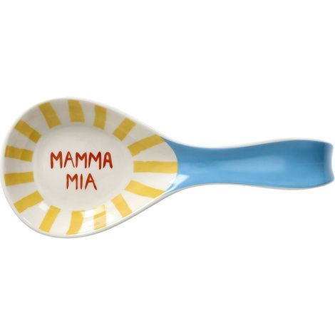 Tognana Poggia Mestolo Mamma Mia 23 Cm Viva L'Italia New Bone China Azzurro