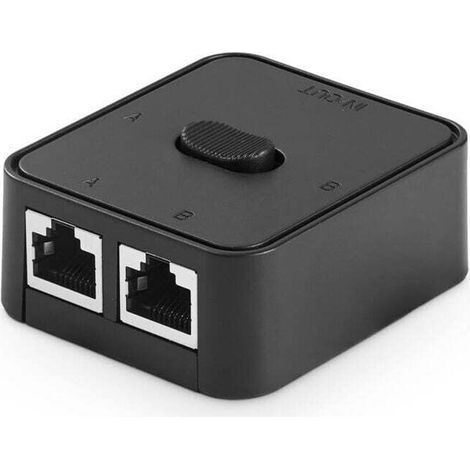 Gigabit-Netzwerkschalter, passiver Ethernet-Selektor, Ein-/Ausgang zu Netzwerk A oder B, manueller Zweiwegeschalter, keine Stromversorgung erforderlich (1/4)