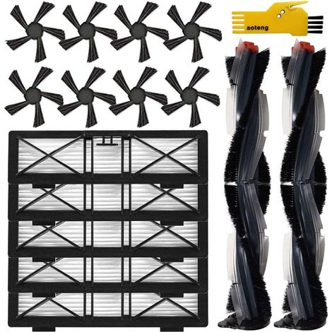 Accessoires de remplacement pour Neato Botvac D Series D75 D80 D85 et Connected Series D3 D4 D5 D6 D7 D8 D9 D10, y compris la brosse principale, la brosse latérale et le filtre Ultra Performance (1/5)