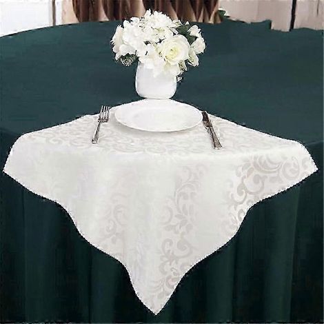 Serviette de table rustique en coton uni, 45 x 45 cm, lavable, idéale pour la décoration de table à la maison, lors de mariages, enterrements de vie de jeune fille ou fêtes prénatales. Jikaixiang (1/4)