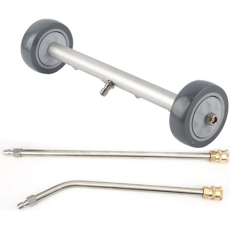 Balai à eau nettoyant double fonction pour lavage sous-châssis auto, avec 2 tiges, nettoyeur haute pression (1/5)